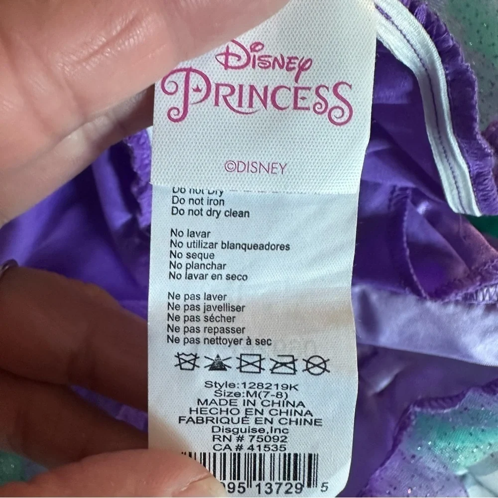 Disney Purple and Green Princess Doll Dress